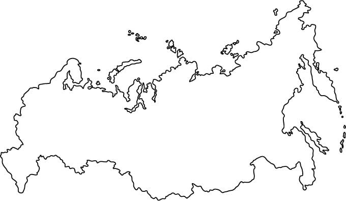 России контурная карта