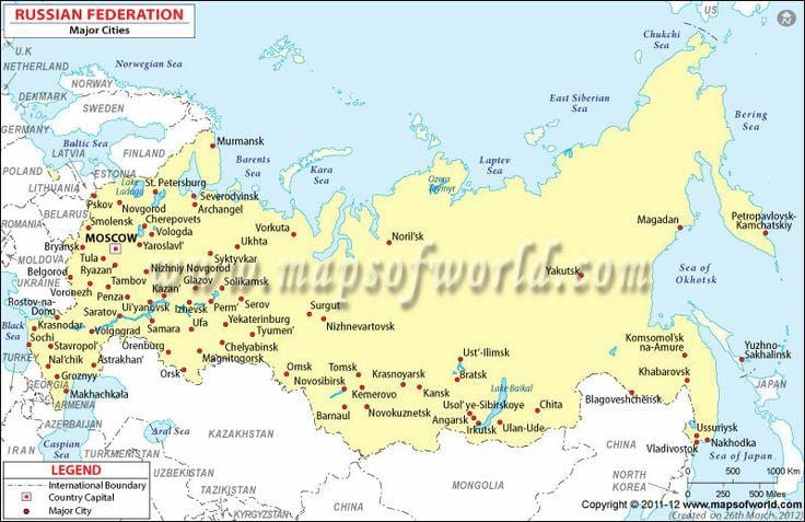 карта России и городов
