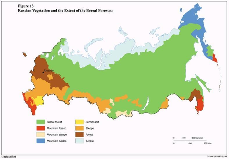 тундра России карта