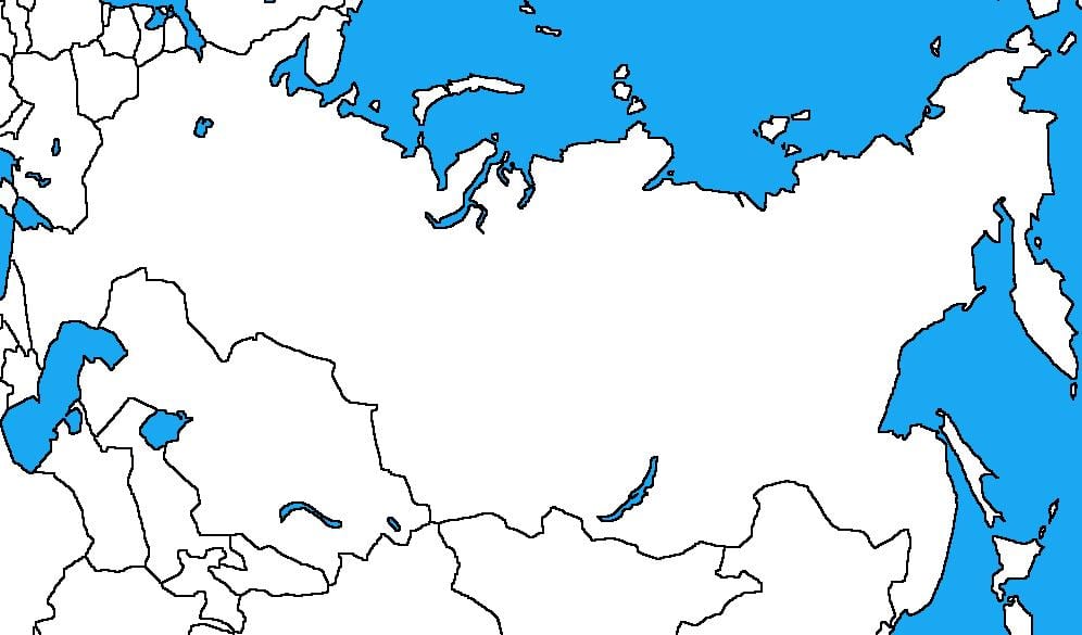 Карта России пустая