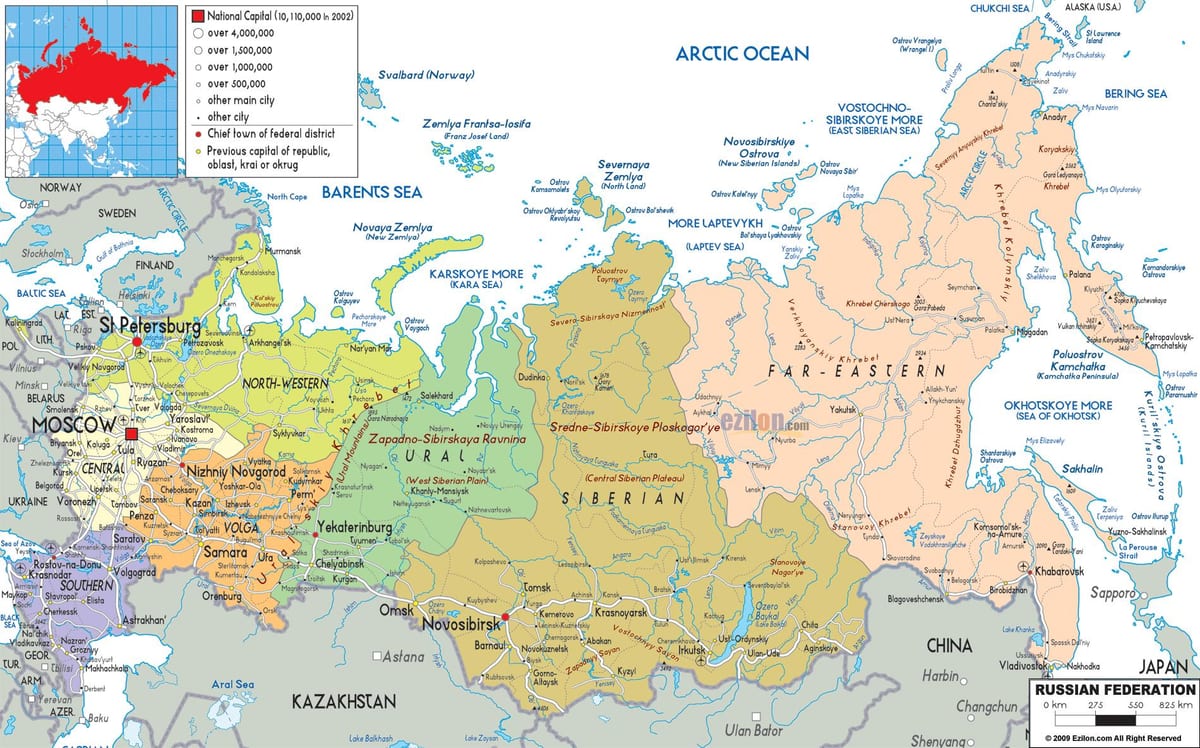 карте России