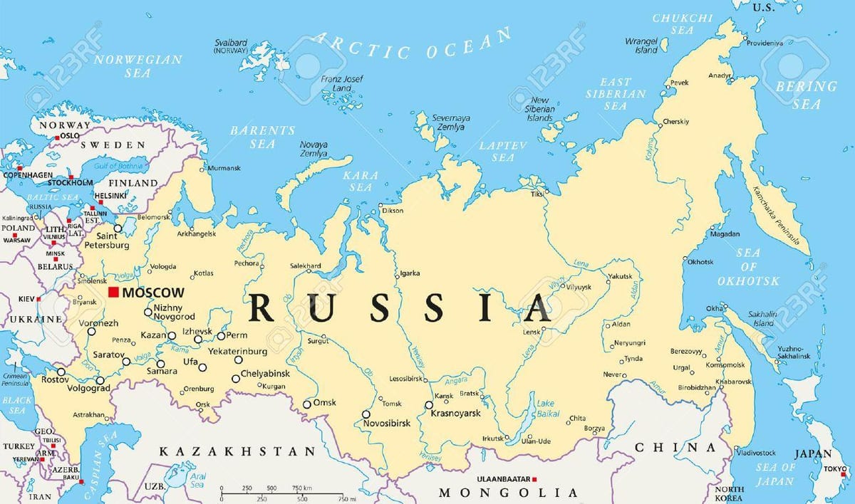 Россия столичный карте