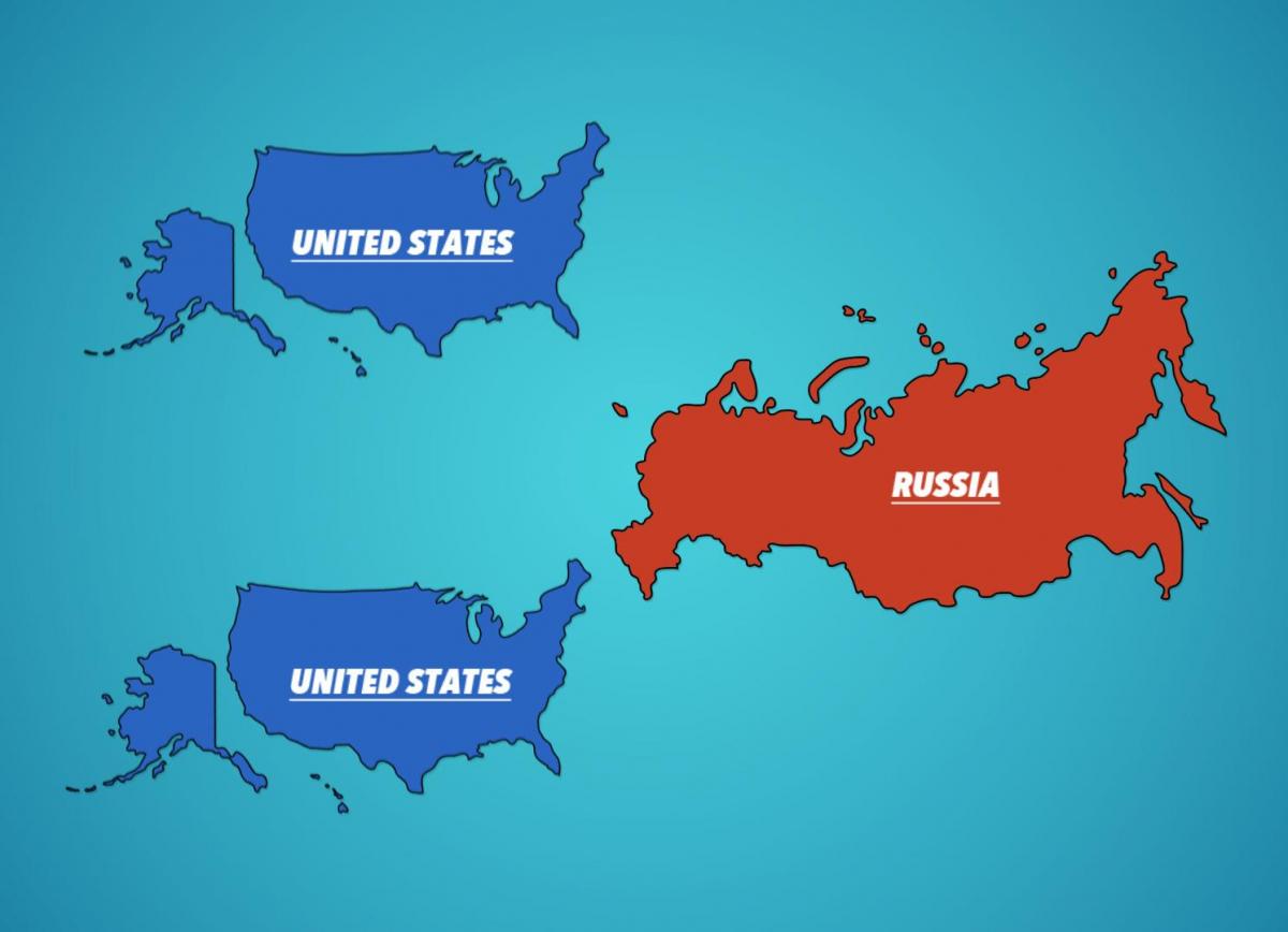Россия Америка карта