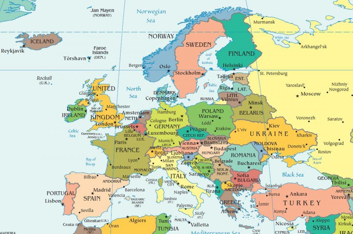 Полит карта Европы