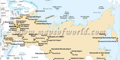 Аэропорта карте России