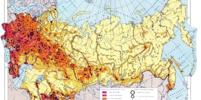 Карта России плотность населения