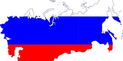 Флаг России на карте
