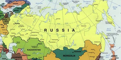 Карта России политическая
