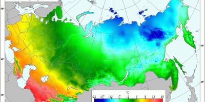 Карта России температура