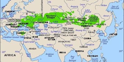 Карта российских степях