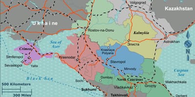 Карта Юга России