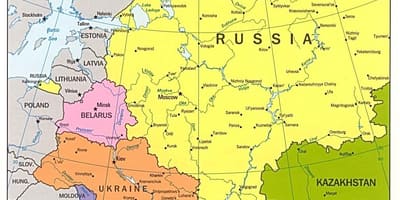 Карта Западной России