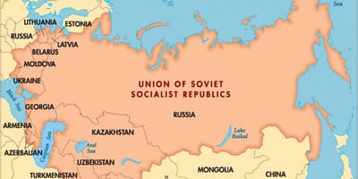 Карта мира с СССР