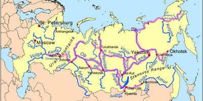 Карта рек России