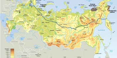 Физическая карта России